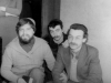 From the left: Alik Kogan, Sasha ?, Pavel Paikin. Leningrad, March 1985, co RS