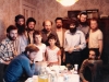 From the left: sitting - ?,  Michael Ryvkin; standing: ?, Nikita Dyomin (Avrum Shmulevich), ?, Shimon Frumkin, ?, Ilia Dvorkin, ?, ?. Leningrad, 1988, co RS