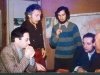 Seminar on Jewish culture in  Felix Aranovich's  apartment. From the left: Boris Granovsky, Felix Aranovich, Lev Furman, Ilya Shostakovsky, Alexander Zaezdny. Leningrad, the middle of 1970s, co RS