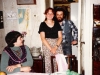 In the apartment of Itzhak Kogan. From the left: Sofia Kogan, Lena and Yuli Karolin. Leningrad, Aug. 1981, co RS