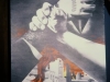 Anti-Israeli poster in Evgenii Lein's apt. Leningrad, co Frank Brodsky