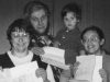 Lea, Boris, Iosif  and Geula  Chernobilsky  receiving Israeli citizenship, Moscow 1987.