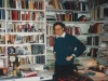 Martin Gilbert co  in  his study with photos of refuseniks, London, 1984