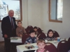 Frank Brodsky co,  with children in Jewish School,  Moscow 2001
