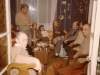 Gathering at Lerner's apartment. From the left: Vitali Rubin, Guest (standing), Iosif Beilin, Dina Beilin co, ?, Eduard Trifonov, Vlavimir Slepak, Alexander Lerner, Moscow, November 1976