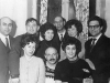 First row l-r: Nomi Drabkina, Lev Shinkar, Elena Polsky; second row -  Magid ? (opera singer), Leonid Libkovsky, Mara Balashinskaya, David Drabkin, Sonya Polsky, ?, Moscow, 1969 