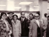 L-r: Aharon Spielberg, Ida Faineman, mother of Spielberg, Victor Polsky, Vladimir Slepak, Kiril Khenkin. Farewell of Khenkin and Spielberg at Sheremetyevo Airport, Moscow, 10.3.1973, co Dan Roginsky