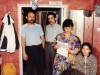 From left Boris Gaft, Boris Shuel, Bella Gelfer, a relative from Moscow, daughter of Boris Gaft,. Riga, 1988, co RS.