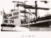 1976, An American cutter meets a Soviet sailing vessel “Kruzenshtern”, visiting San Francisco, with a banner calling for freedom for Soviet Jews. San Francisco, 1976, co RS