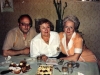 In the apartment of Gershun family. From the left: Victor Gershun, Shirley Goldstein, Olga Gershun. Leningrad, 19??. co RS