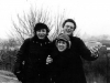 1977. American Jews visit Moscow refuseniks. From the left: Veniamin Bogomolny, Michael Zigler USA, Olga Serova at Vorobievy mountains (high hills in the middle of Moscow). Winter of 1977 co RS 