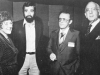 From the left: Lynn Singer, Israel Zalmanson, Edward Kuznetzov, ?. Freedom dinner, Long Island, USA, 1987.?co RS