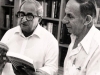 Dr. David Prital shows President of Israel Yitzshak Navon  a copy of a collection of articles on Soviet and East European Jewry which were published during many years by Dr. David Prital group. Jerusalem, 19??, co RS