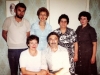 From the left sitting: Izolda Tufeld, Vladimir Tufeld; standing - Vladimir Prestin, Naomi Leibler, Riva Feldman, Elena Prestin. Moscow, 1978,  co RS
