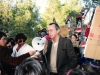 Demonstration on behalf of Soviet Jews. Moshe Arens speaks to participants. Israel, 19??. co RS