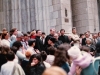 A demonstration on behalf of Soviet Jews on the steps of St. Patrick's Cathedral in New York City with participation of a representative of the Pope (in the center of the photo).  co RS