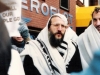 A demonstration of the Student Struggle for Soviet Jewry (SSSJ) in front of the building of the Aeroflot Agency in New York with participation of Yosef Mendelevich. New York, 19??,  co RS