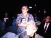 Elana Fridman holding a sign of her sister Ida Nudel, POZ, in the Reagan-Gorbachev Summit in Reykjavik in 1986, co Frank Brodsky