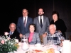 First row: Frank Brodsky co, Hilda Naim, Leon Uris; Second row: Asher Naim, Israel’s Ambassador to Finland, Michael Naiditch, Leon Uris’s sister, Helsinki, Finland, 1989
