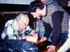 Leon Uris autographing his book Exodus for members of Bnai Brith in Riga, Latvia, 1989, co Frank Brodsky