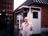 Frank Brodsky co, outside US Embassy, Moscow, 1989