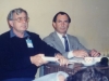 Amos Ettinger from Israeli delegation and Aron Orimian from Kol Israel in an International Book Fair, Moscow, September 1989, co Natalia Segev