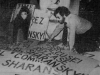 Preparing for demonstration of protest outside the Soviet consulate. Montreal, March 15, 1979. co RS
