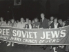 Philadelphia Simchat Torah Rally on the Parkway. In the center Frank Brodsky co,  Natan Sharansky, Theresa Heinz, Senator John Heinz, Bernie Dishler, November 1, 1987